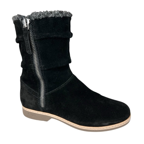 Earth Women's Hyland Cozy Water Repellent Boots Black Suede Size 8.5M - Picture 1 of 14